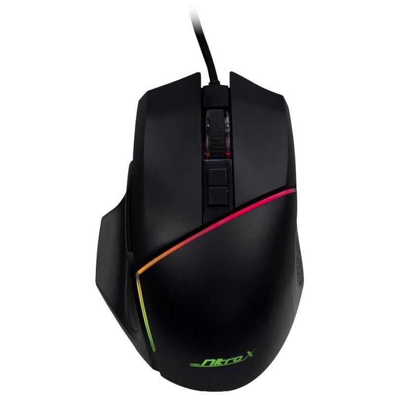 INTER-TECH Nitrox GT-100 RGB optična žična USB črna gaming miška