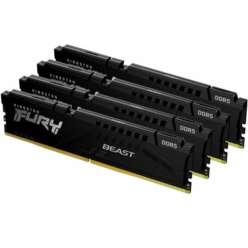 KINGSTON Fury Beast 128GB (4x32) 5200MT/s DDR5 CL40 XMP KF552C40BBK4-128 ram pomnilnik