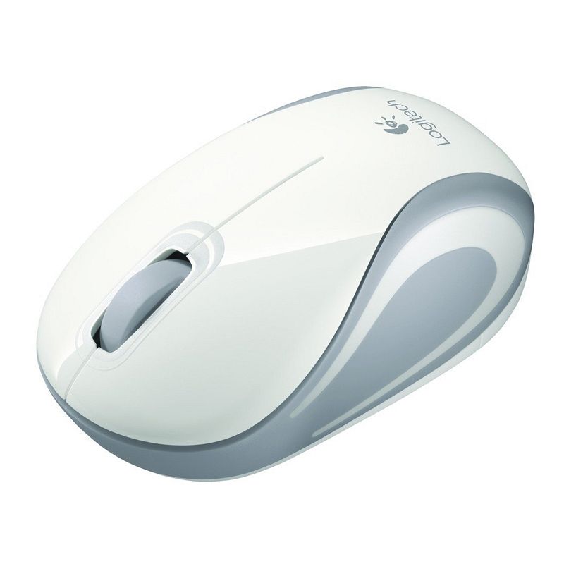 LOGITECH M187 brezžična optična mini bela miška