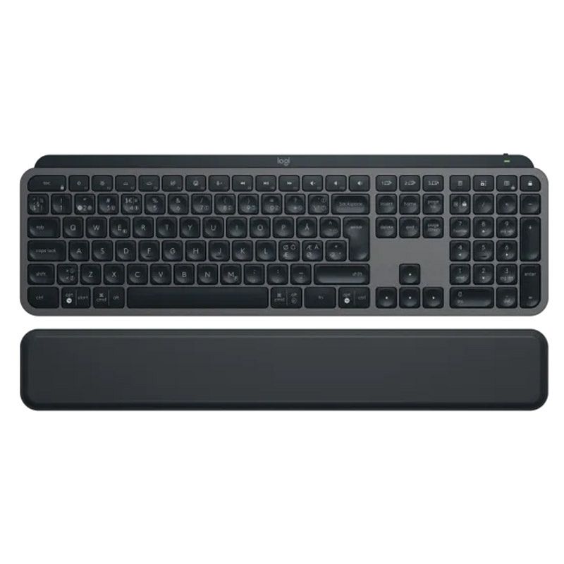 LOGITECH MX Keys S USB-C/Bluetooth brezžična osvetljena črna slovenska naslon za zapestje + tipkovnica