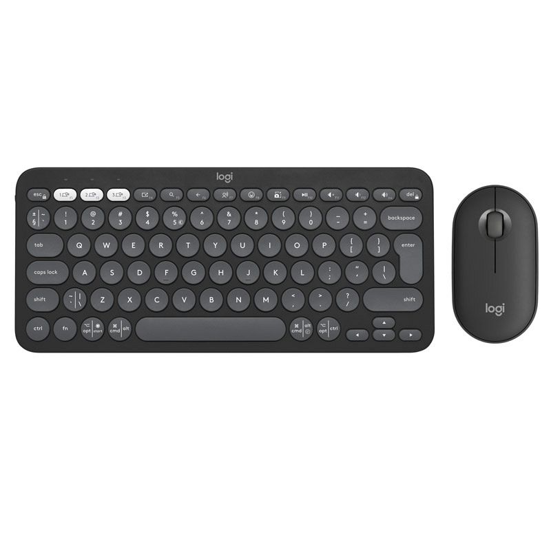 LOGITECH Pebble 2 Combo črna slo tisk brezžična tipkovnica + miška