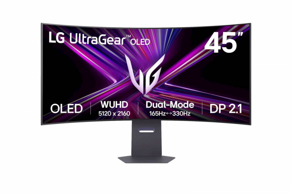 Monitor LG 44,5 OLED 45GX950A-B UltraGear ukrivljen, 5120x2160, 2x HDMI, DP, USB, 165Hz