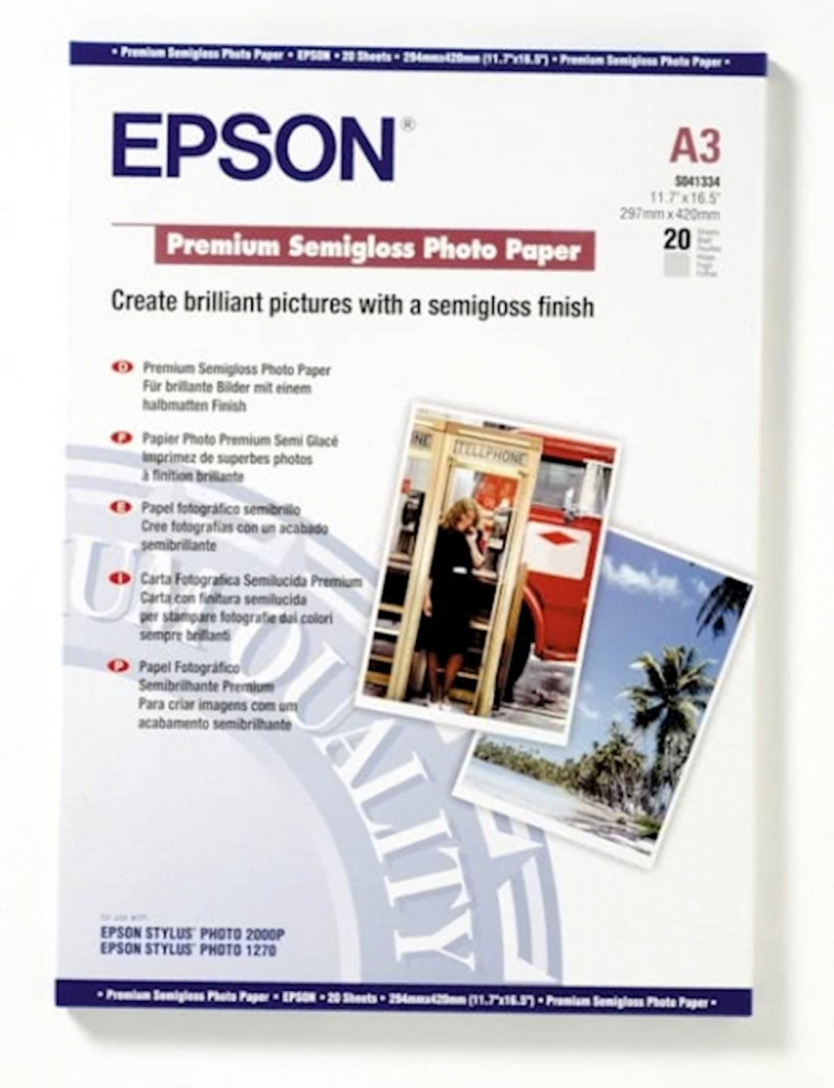 PAPIR EPSON A3+, 20L PREMIUM SEMIGLOSS, 251g/m2