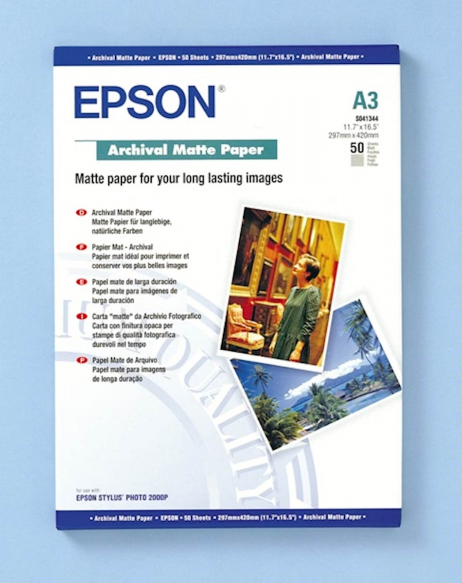 PAPIR EPSON A3+, 50L ARCHIVAL MATTE 189g/m2