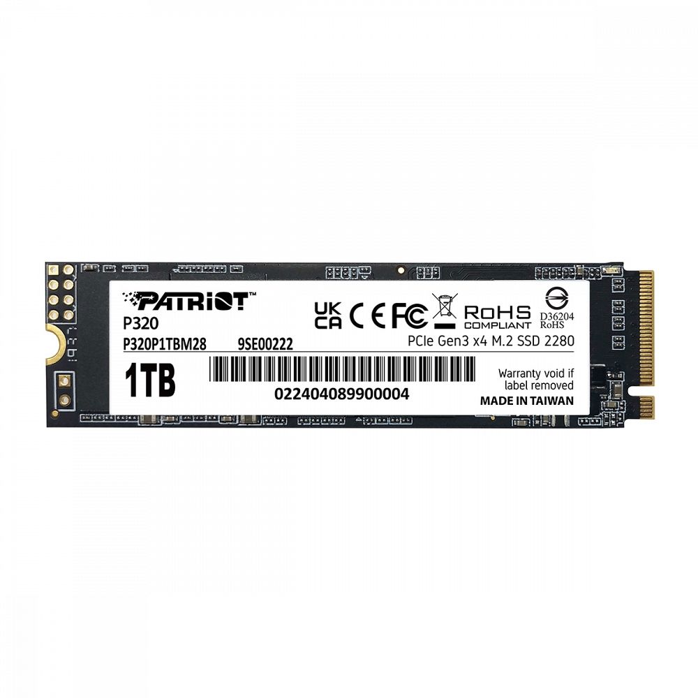 Patriot P320 1TB M.2 NVMe SSD PCIe Gen 3 x4