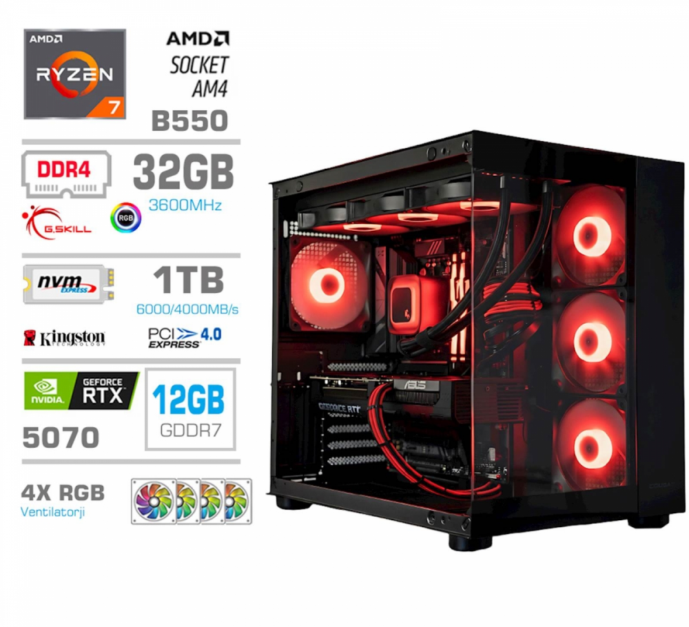 Računalnik PCX Extian R7 5700X 32GB 1TB RTX5070