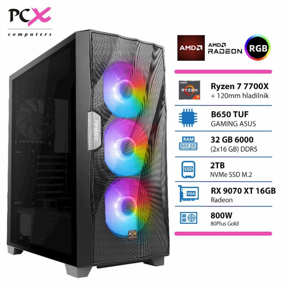 Računalnik PCX Extian R7 7700X 32GB 2TB RX9070 XT