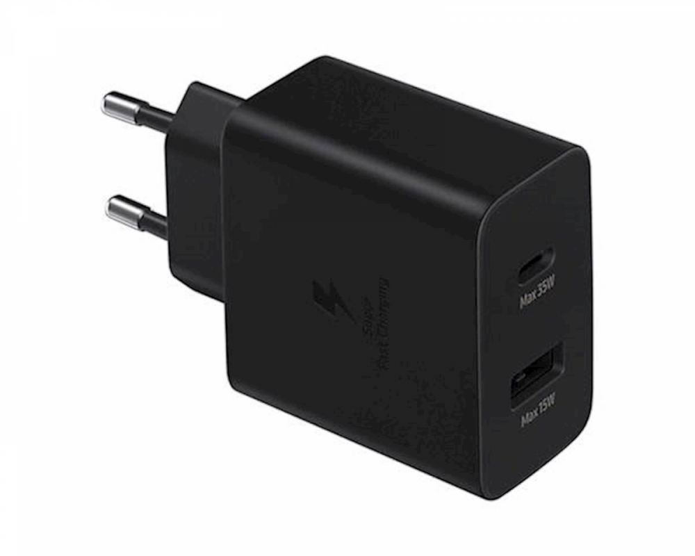 SAMSUNG ADAPTER HITRI DUO TYPE-C + TYPE -A 35W BLACK