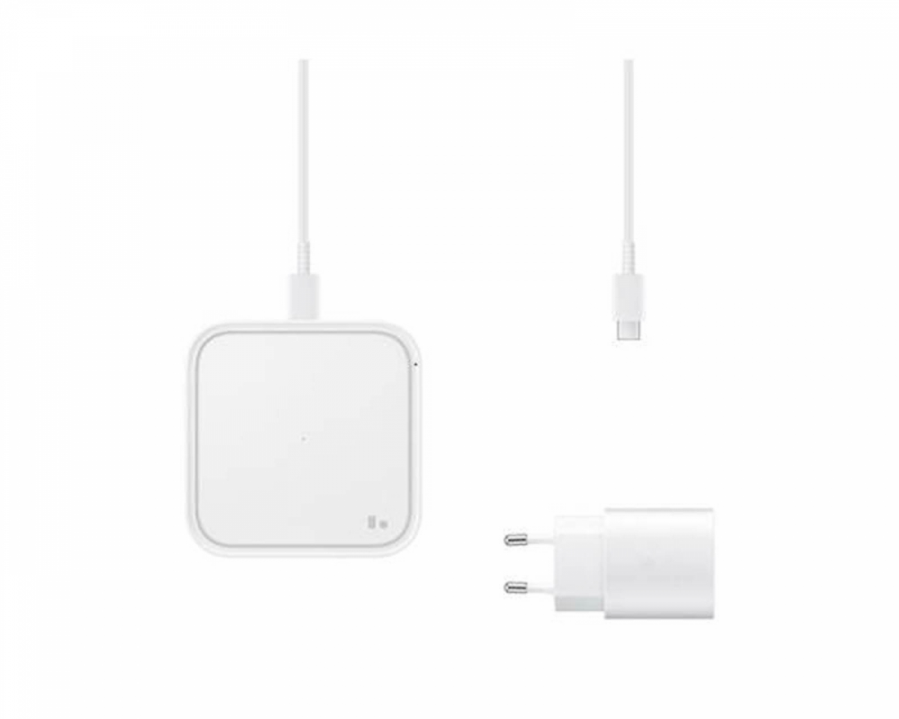 SAMSUNG BREZŽIČNA POLNILNA POS.+ADAPTER+KABEL15W BELA