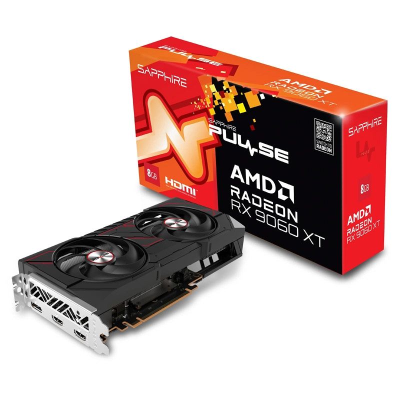 SAPPHIRE PULSE Radeon RX 9060 XT 8GB GDDR6 OC grafična kartica