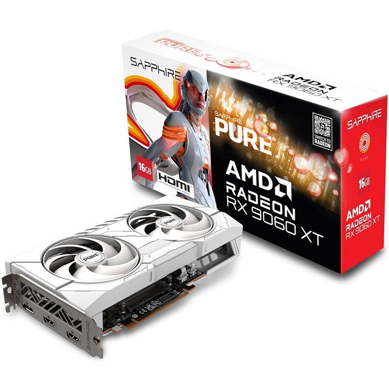 SAPPHIRE PURE Radeon RX 9060 XT 16GB GDDR6 ARGB grafična kartica