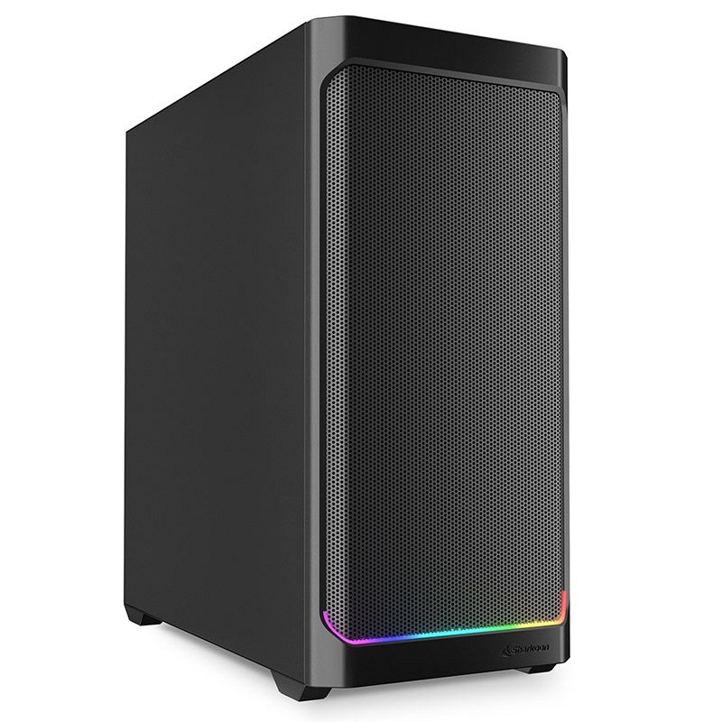 SHARKOON AK4 RGB Strip midiATX gaming črno ohišje