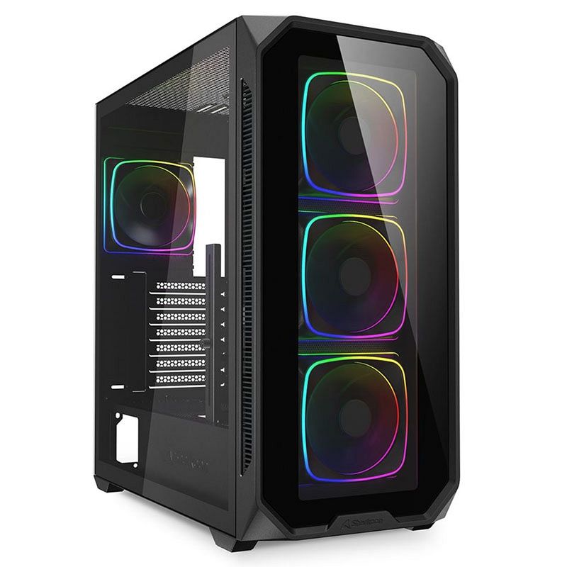 SHARKOON AK5G RGB midiATX okno črno ohišje