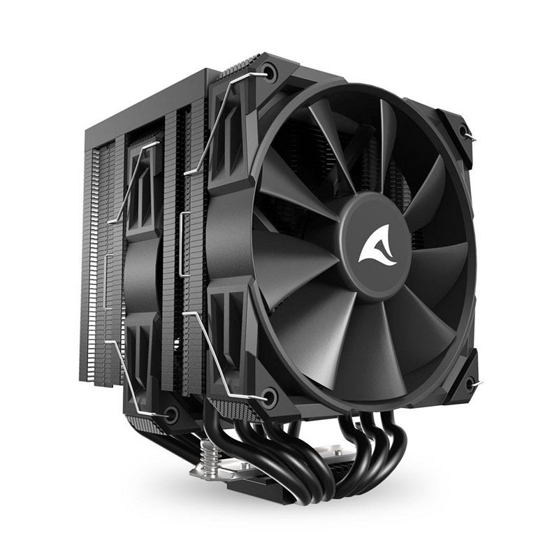 SHARKOON CPU A60 BLACK AIR COOLER 2x120mm PWM 260W procesorski hladilnik