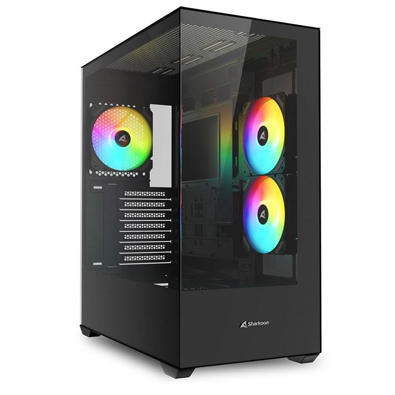 SHARKOON SK6 ARGB midiATX okno črno ohišje