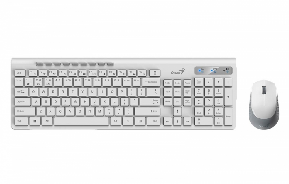 Tipkovnica Genius Slim star 8230 +miš, bela BT +WL