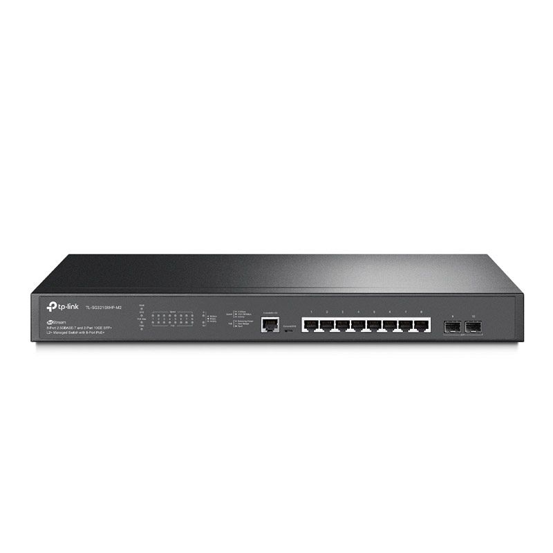 TP-LINK JetStream TL-SG3210XHP-M2 8-port 2.5Gb 2-port 10GE SFP+ L2+ 8xPoE+ Managed 240W mrežno stikalo-switch
