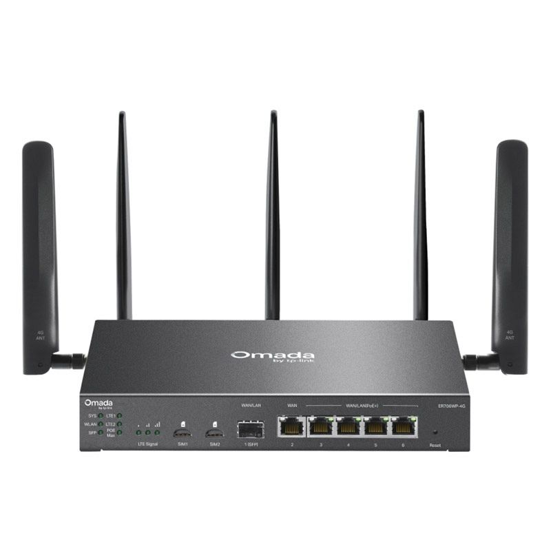 TP-LINK Omada ER706WP-4G AX3000 Gigabit VPN 4-port PoE+ usmerjevalnik router
