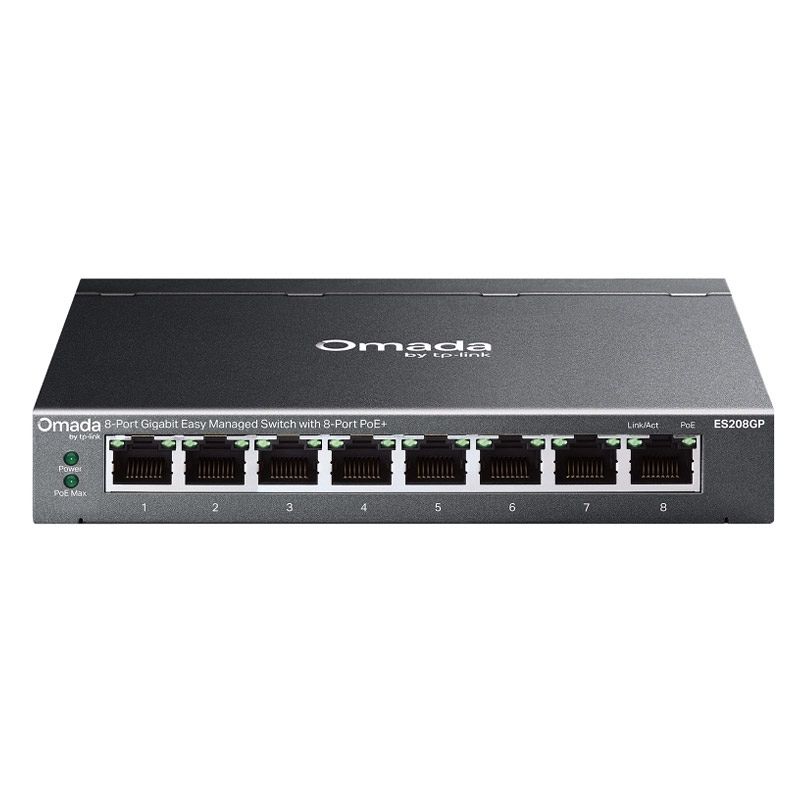 TP-LINK Omada ES208GP 8-port gigabit 8xPoE+ managed mrežno stikalo-switch