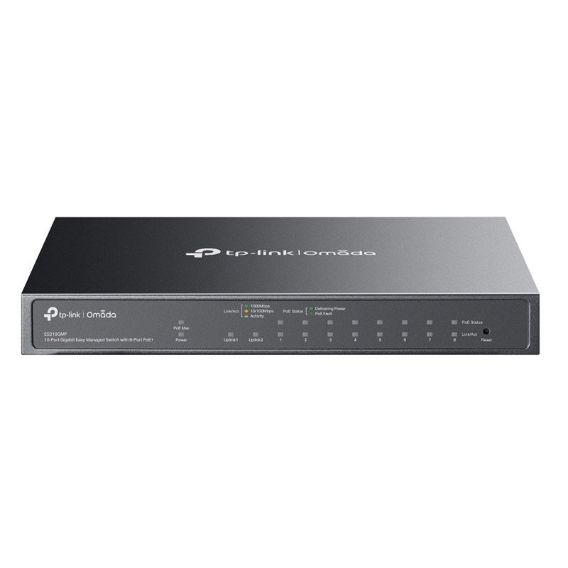 TP-LINK Omada ES210GMP 10-port gigabit 8xPoE+ 1x SFP managed mrežno stikalo-switch
