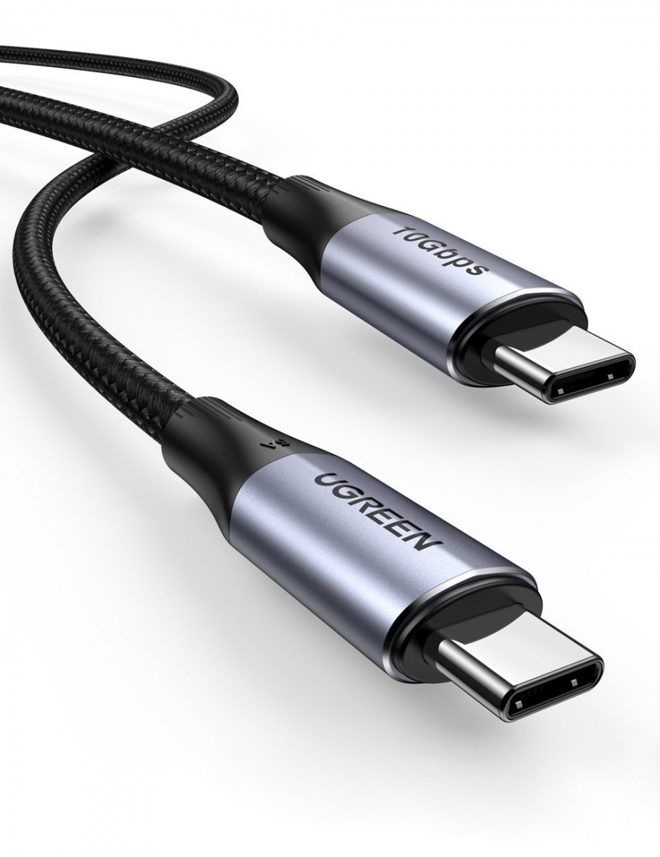 UGREEN USB-C 3.1 M/M Gen2 5A kabel 100W 1m (črn) - polybag