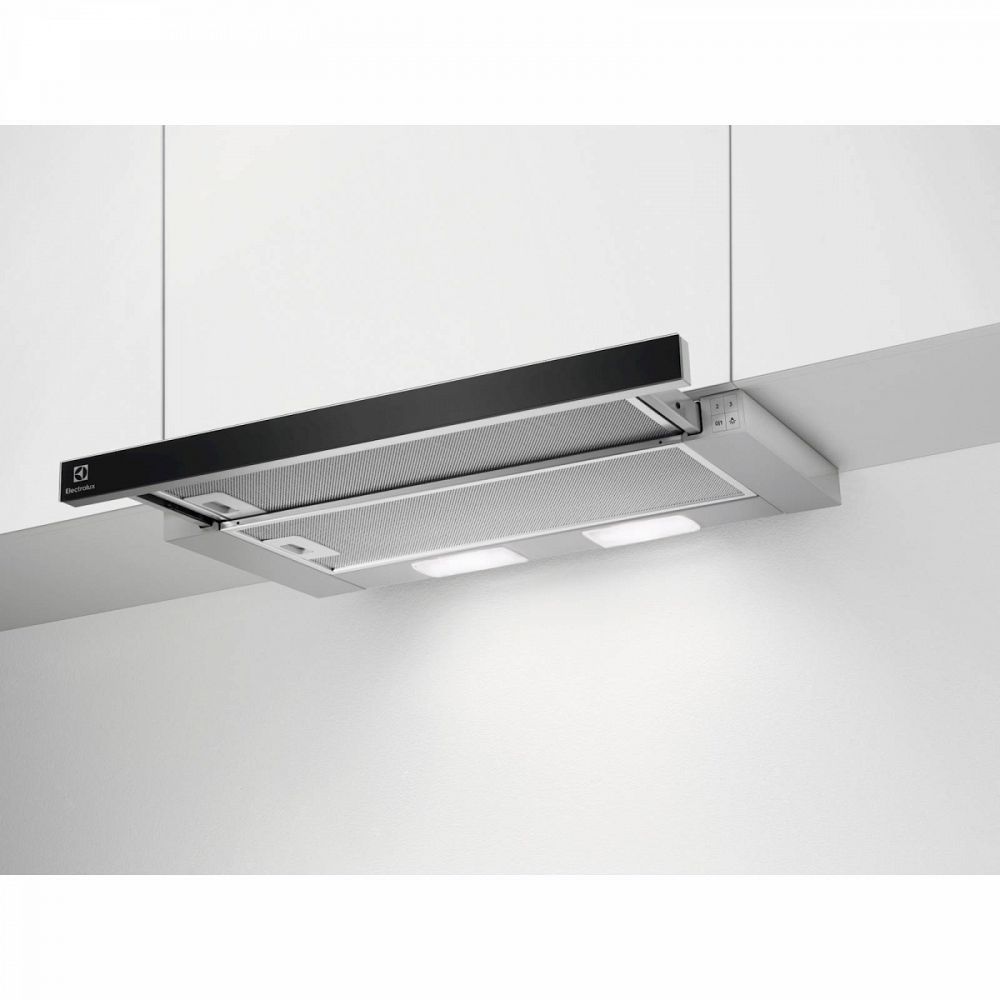 Vgradna izvlečna napa Electrolux LFP326AB, 60 cm, črna fronta