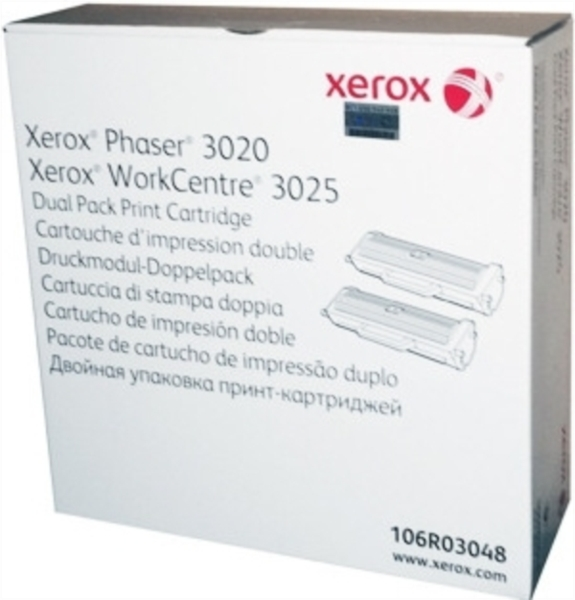 Xerox Toner, P3020/WC3025, dual 2*1.5k, črna