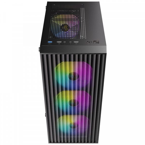 ANTEC AX27 RGB ELITE Midi-T ATX okno gaming črno ohišje