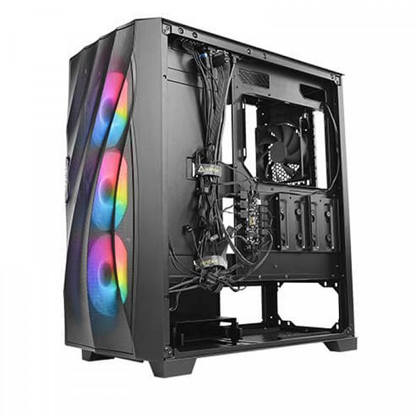 ANTEC DF700 FLUX mid-Tower RGB (0-761345-80070-9) gaming okno črno ohišje