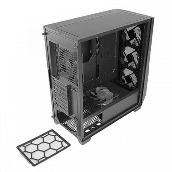 ANTEC DF700 FLUX mid-Tower RGB (0-761345-80070-9) gaming okno črno ohišje