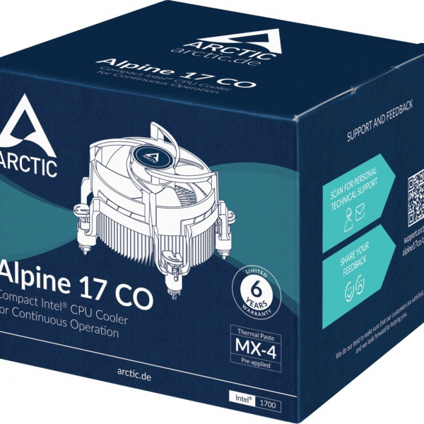 ARCTIC Alpine 17 CO, hladilnik za desktop procesorje INTEL