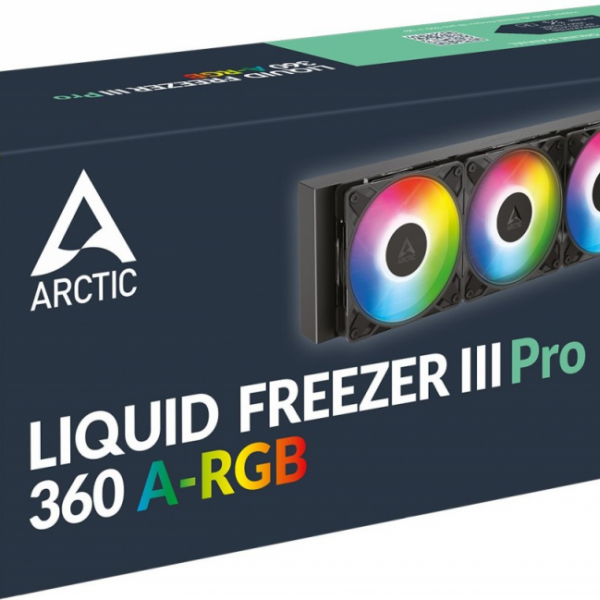 ARCTIC LIQUID FREEZER III PRO 360mm A-RGB vodno hlajenje za INTEL/AMD procesorje (črn)
