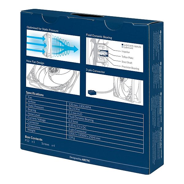 ARCTIC P12 120mm 3-pin ventilator