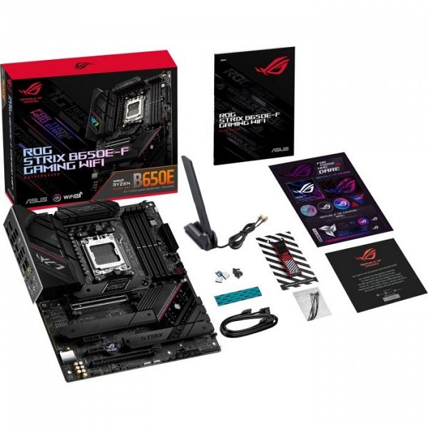 ASUS ROG STRIX B650E-F GAMING WIFI, DDR5, SATA3, USB3.2Gen2x2, DP, 2.5GbE, Wi-Fi 6E, AM5 ATX