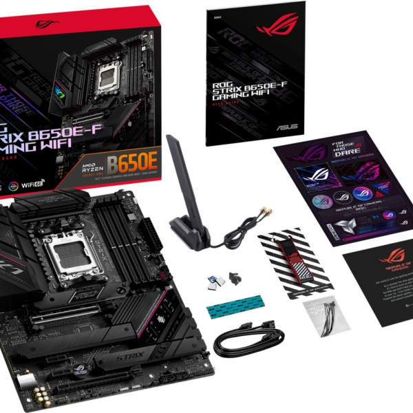 ASUS ROG STRIX B650E-F GAMING WIFI, DDR5, SATA3, USB3.2Gen2x2, DP, 2.5GbE, Wi-Fi 6E, AM5 ATX