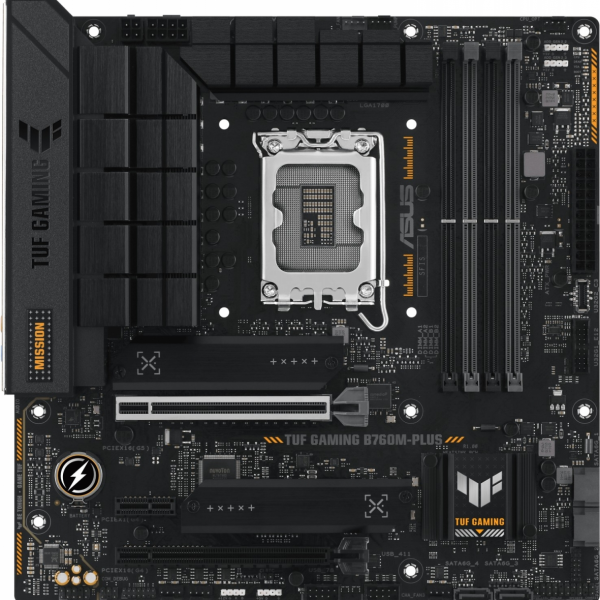 ASUS TUF GAMING B760M-PLUS, DDR5, SATA3, USB3.2Gen2x2, DP, LGA1700 mATX