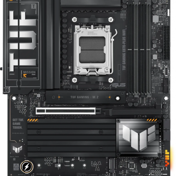 ASUS TUF GAMING X870-PLUS WIFI, DDR5, SATA3, USB3.2Gen2x2, DP, 2.5GbE, WiFi 7, AM5 ATX