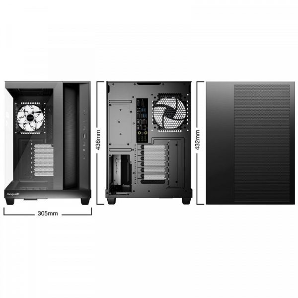 BE QUIET! Light Base 500 LX (BGW85) midi-ATX RGB okno črno ohišje