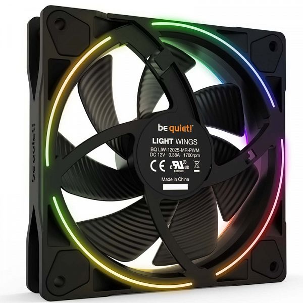 BE QUIET! LIGHT WINGS (BL076) triple pack RGB 120mm 4-pin PWM ventilator