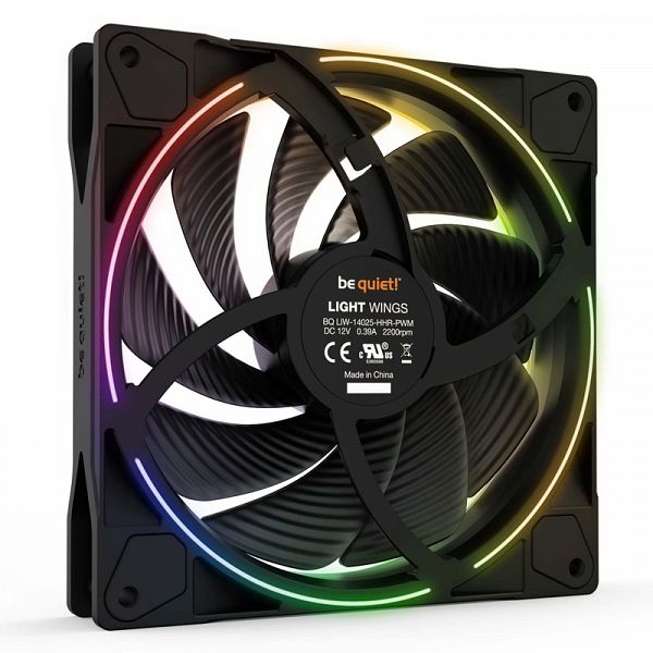 BE QUIET! LIGHT WINGS (BL079) 140 mm 4-pin ARGB PWM 3x ventilatorji