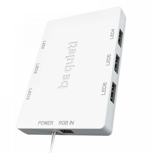 BE QUIET! LIGHT WINGS White (BL100) triple pack RGB 120mm 4-pin PWM beli ventilator