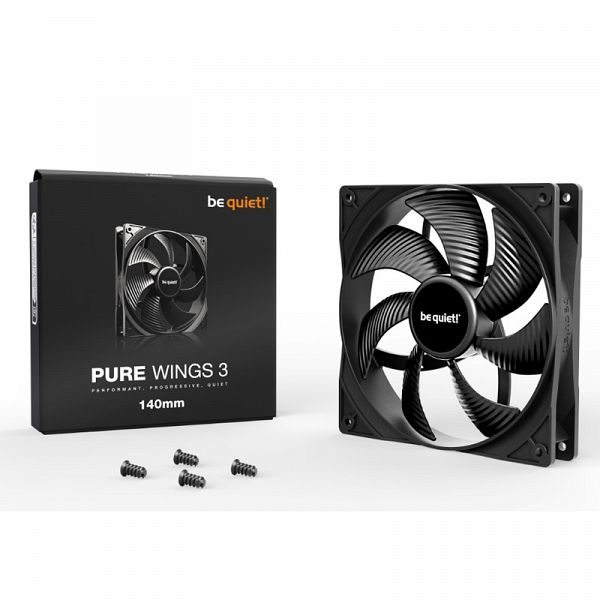 BE QUIET! Pure Wings 3 (BL107) 140mm 3-pin črn ventilator