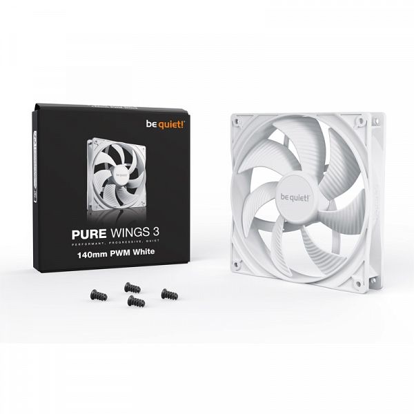BE QUIET! Pure Wings 3 (BL112) 140mm 4-pin PWM beli ventilator