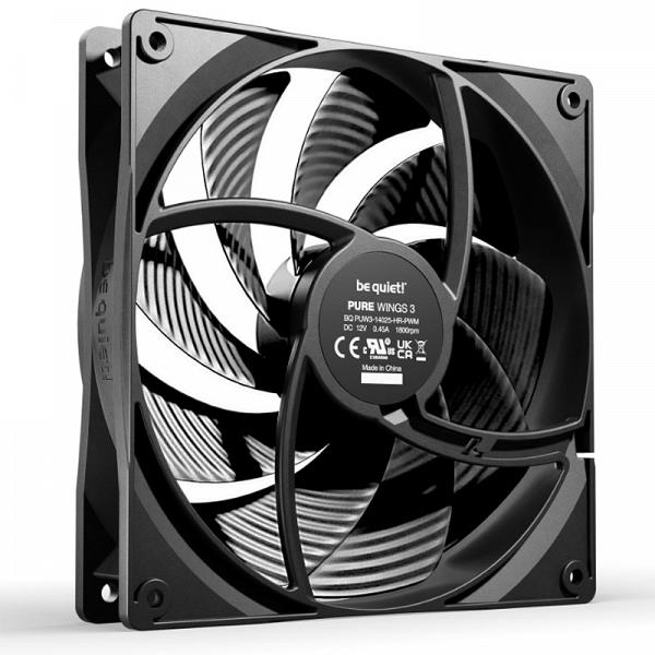 BE QUIET! Pure Wings 3 high-speed (BL109) 140mm 4-pin PWM črn ventilator