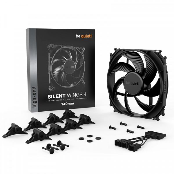 BE QUIET! Silent Wings 4 (BL095) 140mm 3-pin črn ventilator