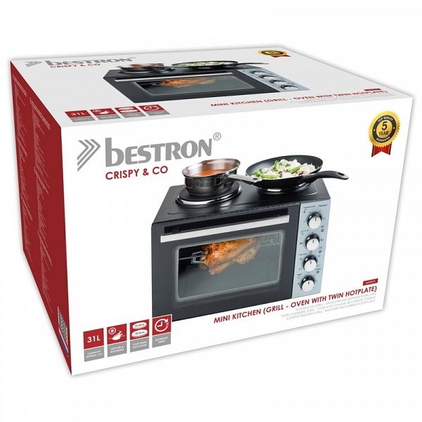 BESTRON AOV31CP 1500 W 31L + 2x plošča MINI kuhinja