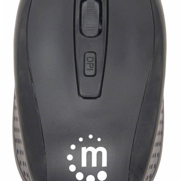 Brezžična tipkovnica in optična miška MANHATTAN, SLO znaki, USB, 1600 dpi, črna