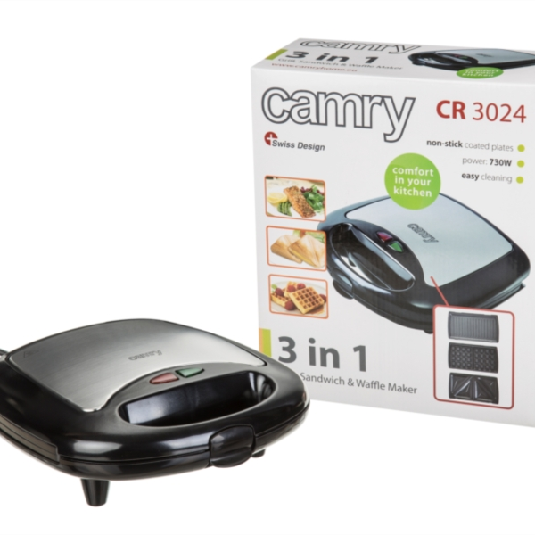 Camry toaster 3 v 1 730 W črn