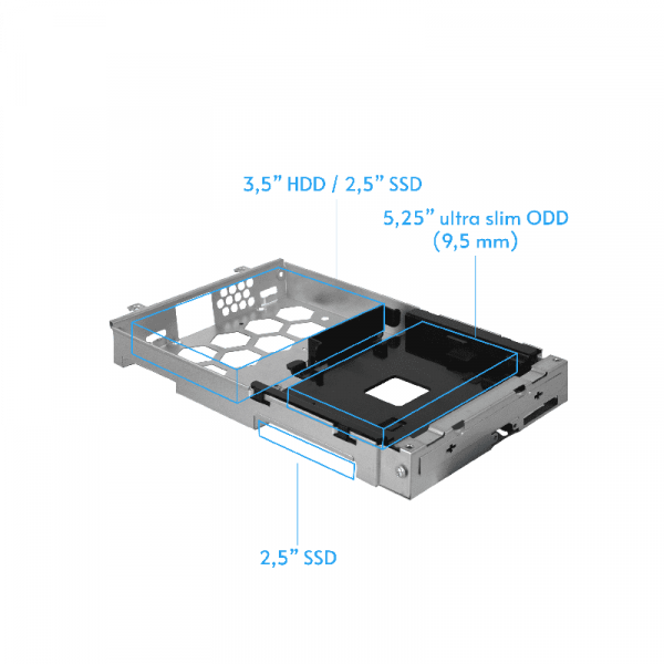 Chieftec BE-10B-300 USB3 mATX ohišje s 300W napajalnikom, črno