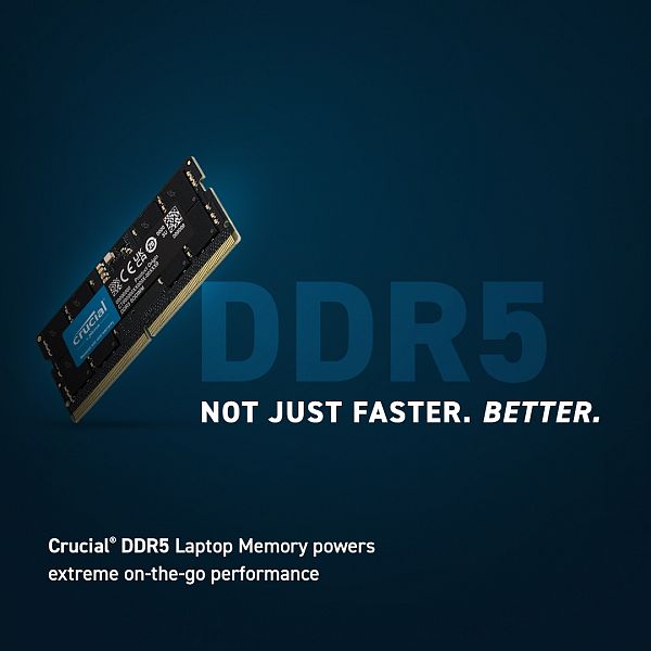 Crucial 32GB DDR5-4800 SODIMM PC5-38400 CL40, 1.1V